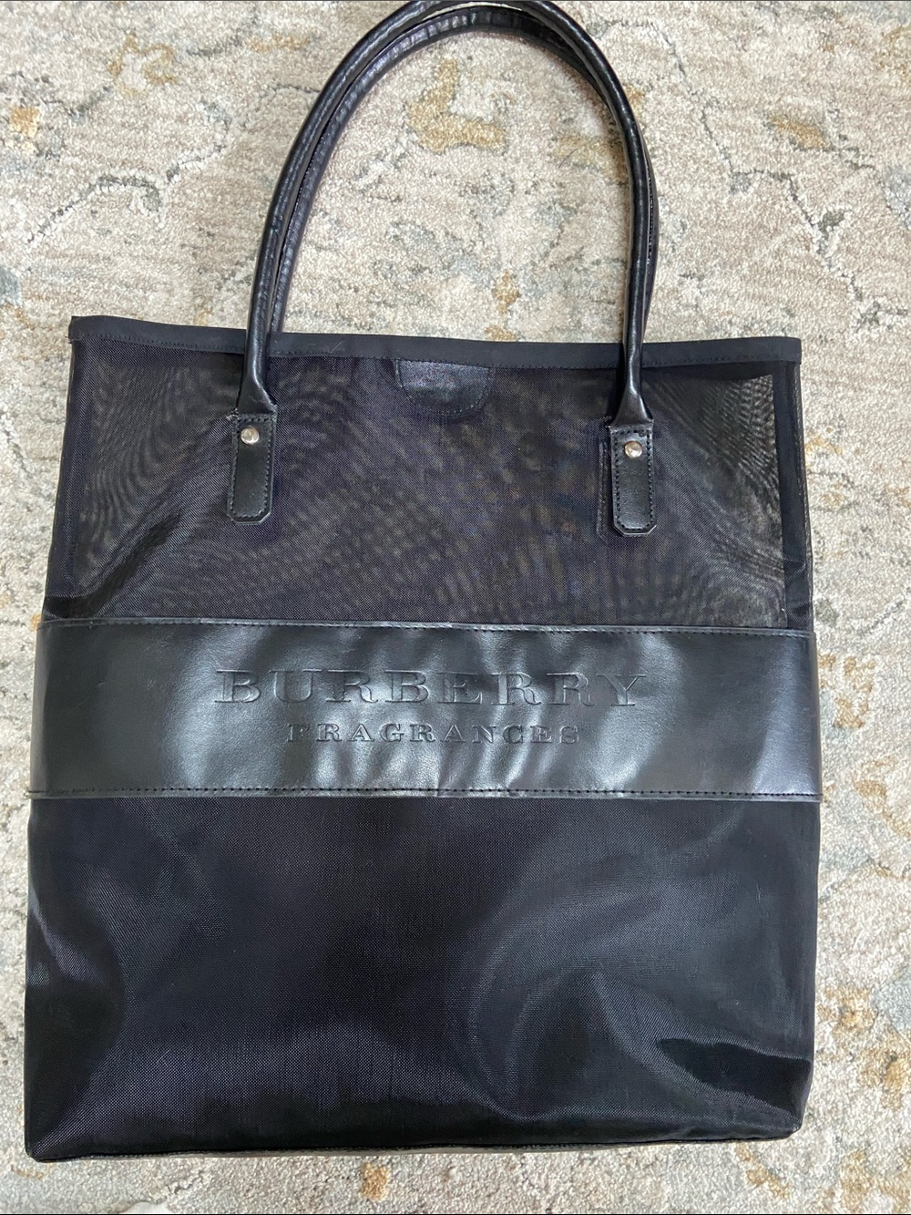 Burberry Fragrance Black Lined Mesh Tote Bag - Picture 9 of 10